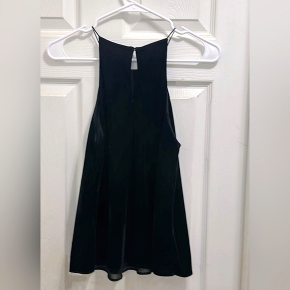 Zara Velvet Sleeveless Top Black EUC - Picture 3 of 3